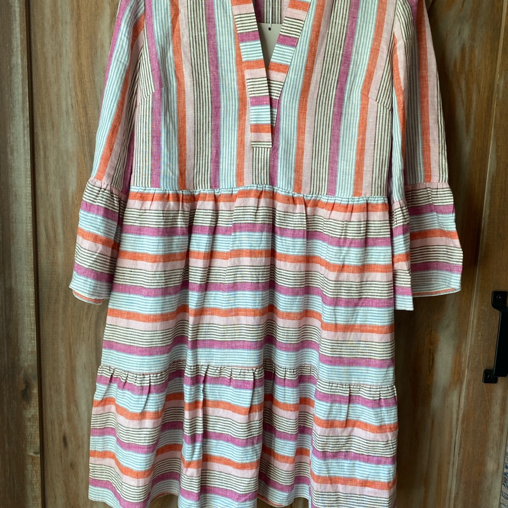 Linen Boden Tiered Sundress Casual Resort Wear